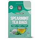 FGO Organic Spearmint Leaf Tea, 100 Count, Eco-Conscious Tea Bags, Caffeine Free, Resealable Bag, Packaging May Vary (Pack of 1)