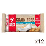 Caveman Foods Grain-Free Granola Bar Coconut Cashew 4 Count Box (Pack of 3)