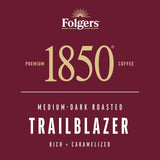1850 by Folgers Trailblazer Medium Dark Roast Coffee, 10 Keurig K-Cup Pods