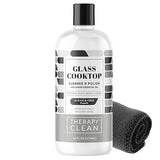 Therapy Glass Cooktop Cleaner Bundle with Microfiber Cloth - Glass Stove Top Cleaner and Polish for Ceramic, Electric, Induction and Flat Top Surfaces