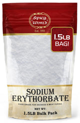 Spicy World Pure Sodium Erythorbate 1.5 Pound Large - Top Food Grade - Great for Sausage Making and Meat Curing