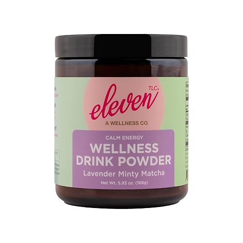Eleven TLC Mint Lavender Matcha Powder - Ceremonial Grade Japanese Green Tea - Sugar-Free Wellness Latte Mix with Peppermint & Lavender - Calm Energy
