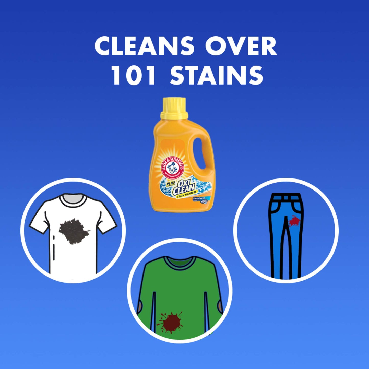 Arm & Hammer Liquid Laundry Detergent Plus OxiClean, Fresh Scent, 70 loads