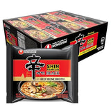 Nongshim Shin Ramyun Black Noodles, Spicy Korean Signature Instant Ramyun, Rich Beef Bone Broth, Pantry Essential Korean Noodles, Quick and Easy, 4.58