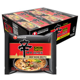 Nongshim Shin Ramyun Black Noodles, Spicy Korean Signature Instant Ramyun, Rich Beef Bone Broth, Pantry Essential Korean Noodles, Quick and Easy, 4.58