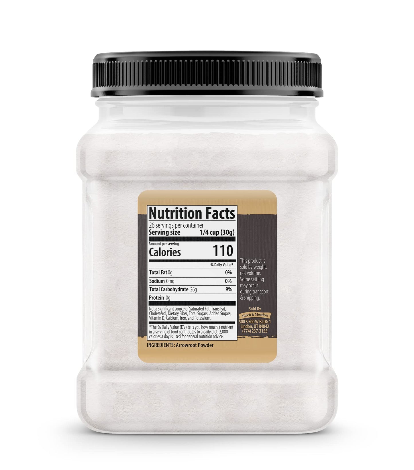 Birch & Meadow Arrowroot Powder (1.75 lb), Cooking & Baking, Corn Starch Alternative