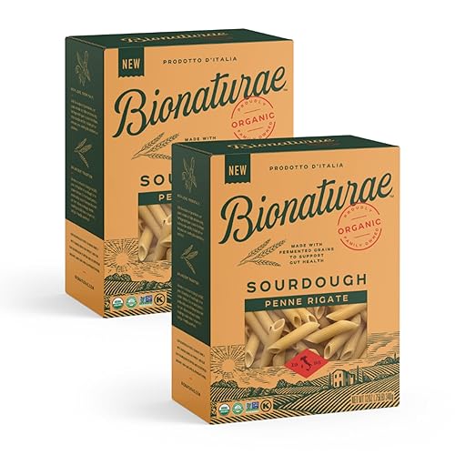 Bionaturae Sourdough Organic Penne Pasta - Organic Pasta, Pasta Penne, Pasta Noodles, Penne Pasta Noodles, Dried Pasta, Penne Noodles - 12 Ounce (Pack