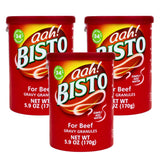 Bisto Gravy Granules - Beef & Chicken Flavors, Imported from the UK - Classic Smooth Texture, 170g (Choose Flavor) (Pack of 3, Beef)