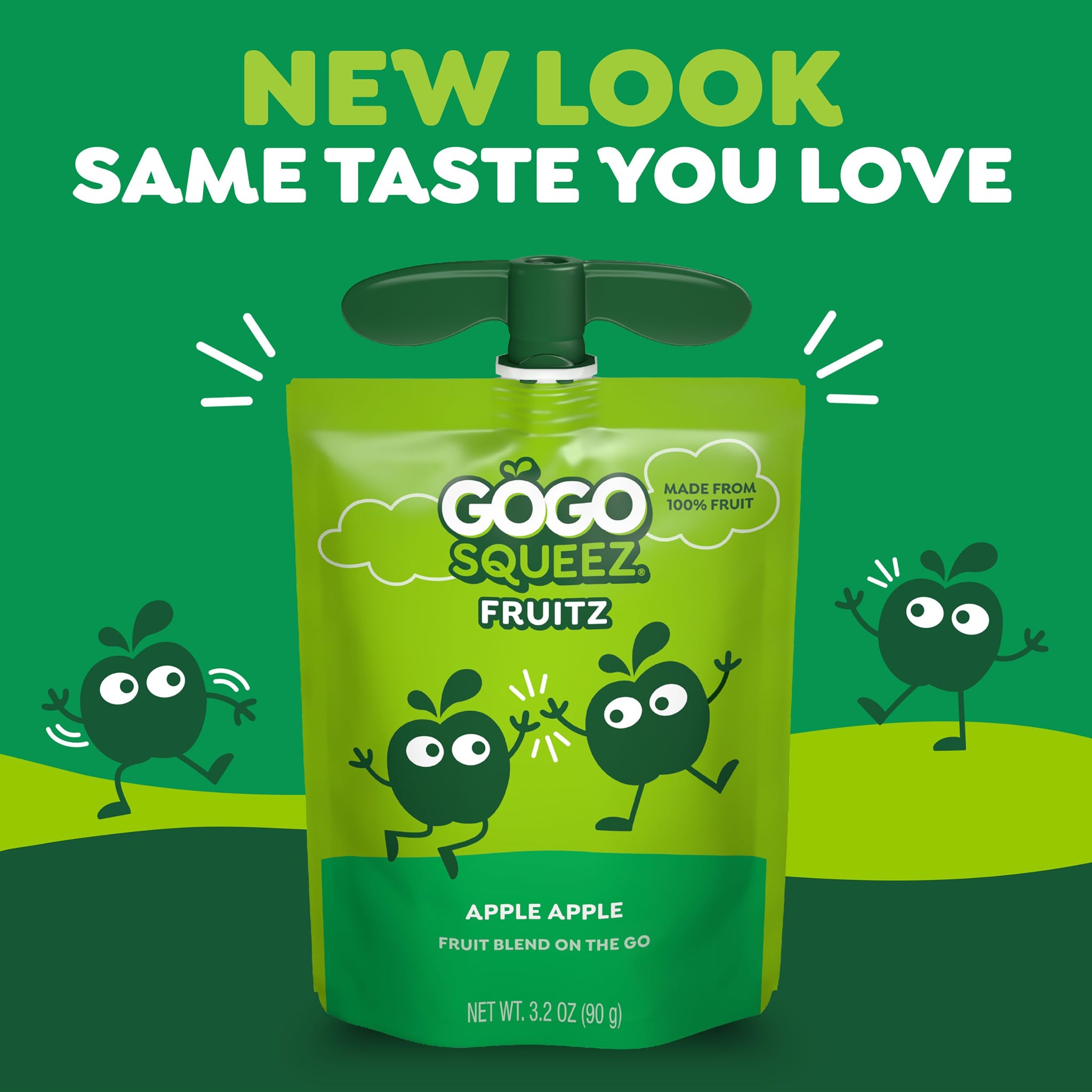 GoGo squeeZ Applesauce and Fruit Puree Variety Pack, Apple & Gimme Five!, 3.2 oz (Pack of 12), Unsweetened Fruit Snacks for Kids, Gluten Free, Nut