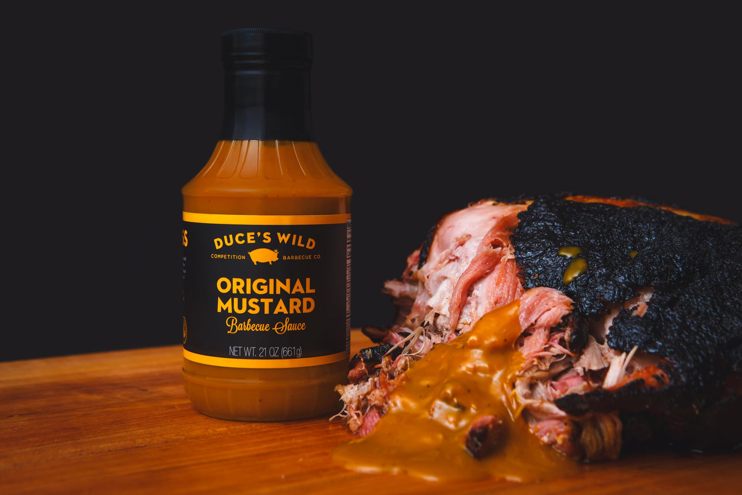 Duce’s Wild Barbecue South-Carolina Style 'Original Mustard' BBQ Sauce - Award-Winning Mustard Based Barbecue Sauce - Sweet & Tangy with Mild Heat