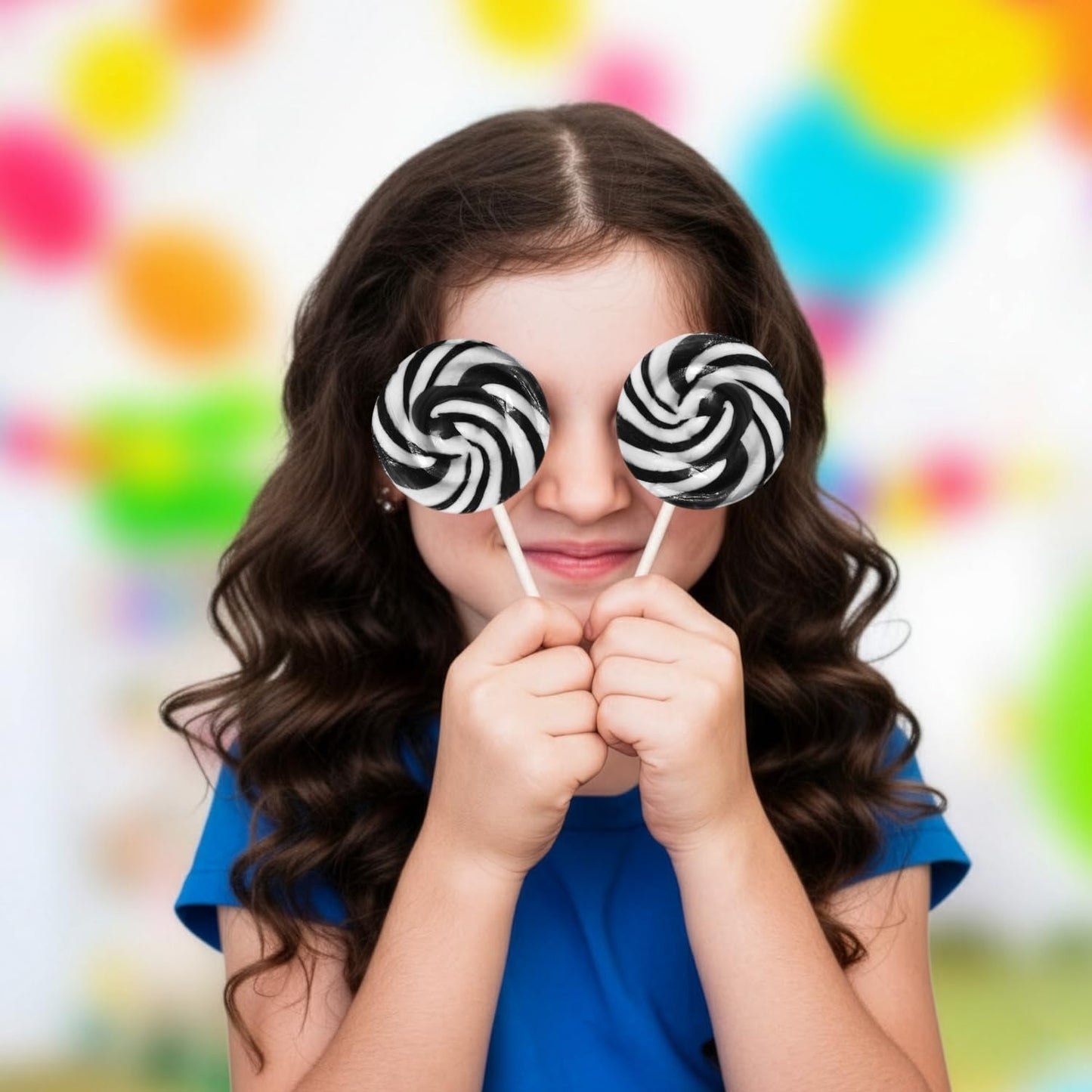 Black and White Swirl Lollipops, 50pcs Pack of Suckers Individually Wrapped, Ideal Candy Lollipops for Kids’ Parties, Summer Carnivals and Celebration
