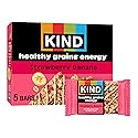 KIND Healthy Grains Energy Bars, Strawberry Banana, Gluten Free, Healthy Snacks, 19g Whole Grains, 5 Count