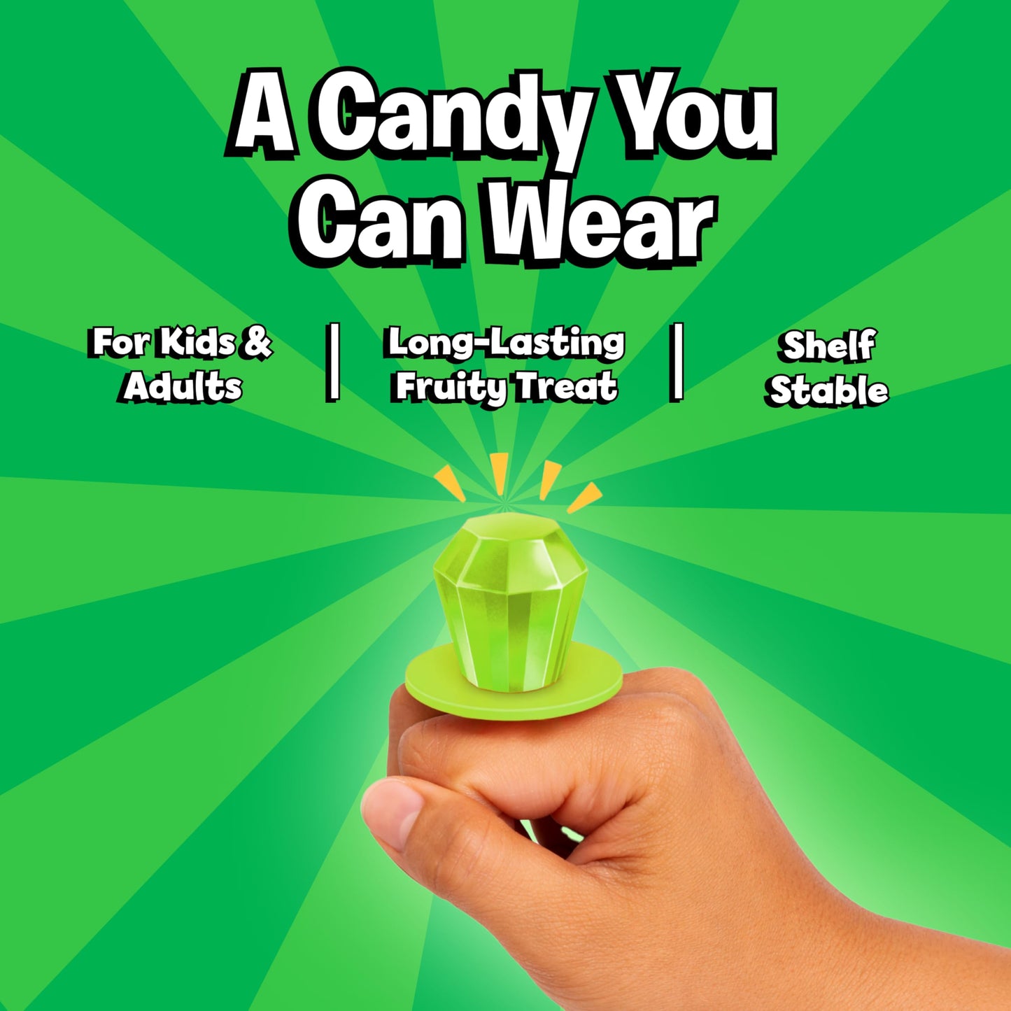 Ring Pop Individually Wrapped Green Watermelon 30 Count Bulk Lollipop Pack - Watermelon Flavored Lollipop Suckers - Fun Candy Bulk For Party Favors