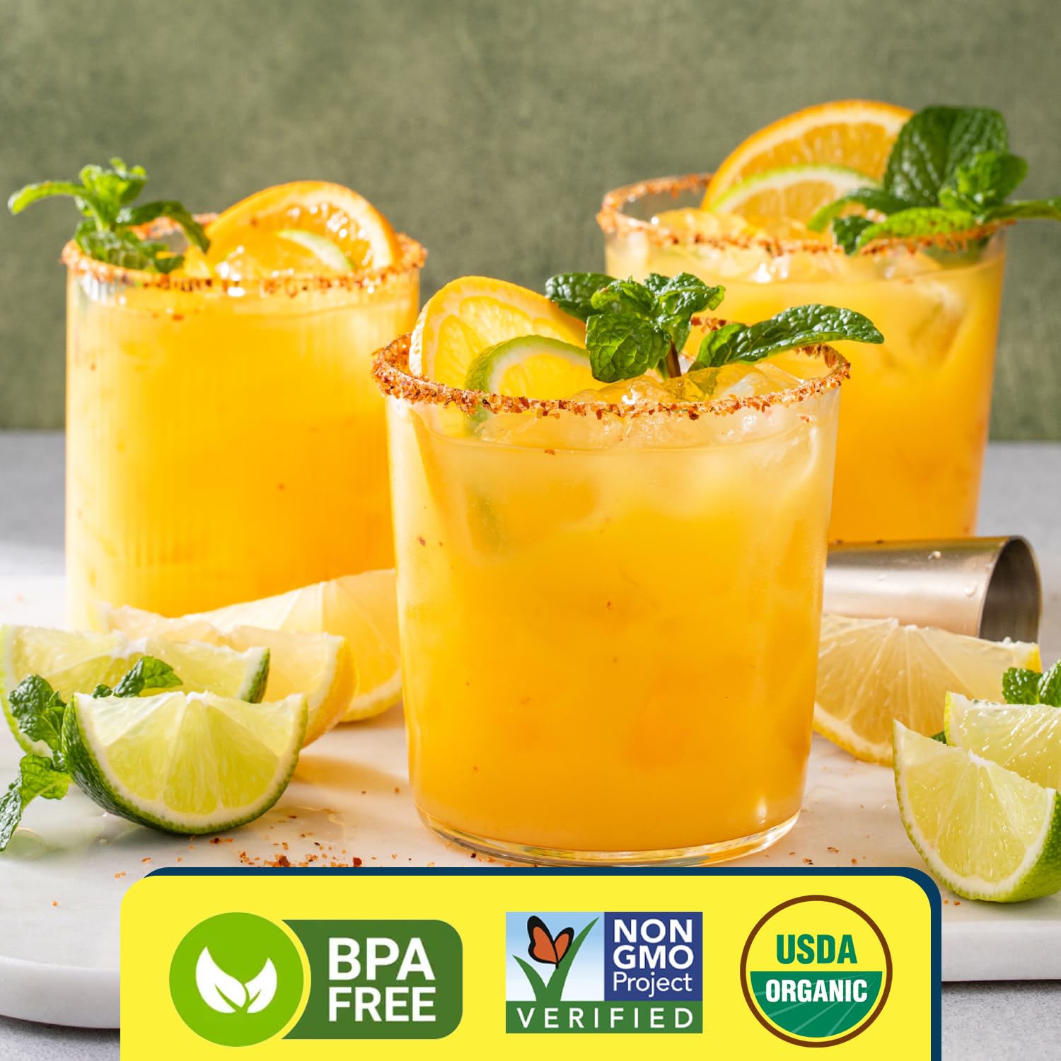 Italia Garden Organic Perfectly Lime Juice - 4 fl oz Bottle (Pack of 3) - 100% Organic Lime Juice - Perfect for Cooking, Drinks, Marinades & More