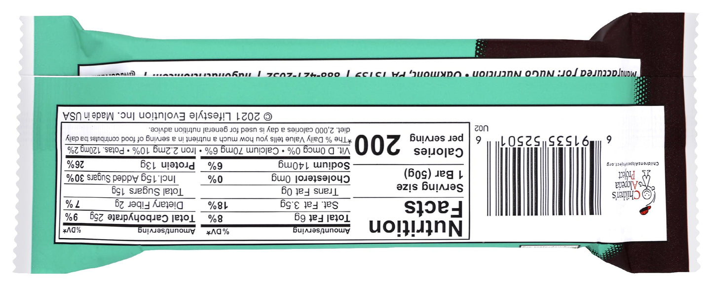 Nugo Dark Mint Chocolate Chip Bar, 1.76 OZ