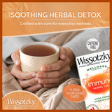 Wissotzky Wellness Immune Herbal Tea, 20 Tea Bags | Caffeine Free | With Ginger, Turmeric, Echinacea & Lemon | Herbal Tea for Immune Support & Daily