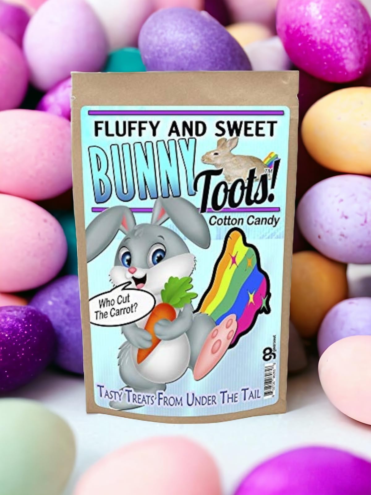 Bunny Toots Cotton Candy - Fun Cotton Candy - Funny Easter Basket - Stocking Stuffers - Bunny Toots - Easter Cotton Candy for Kids