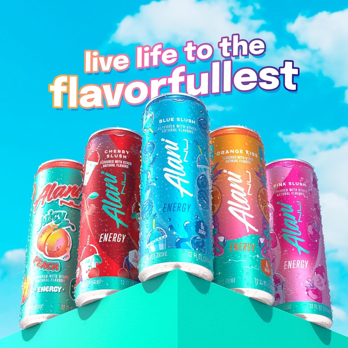 Alani Nu Energy Drinks 6 Flavor Variety Pack - Sugar Free, Low Calorie, 200mg Caffeine, Biotin B Vitamins, Zero Sugar, 10 Calories, 12 Fl Oz Cans, 12