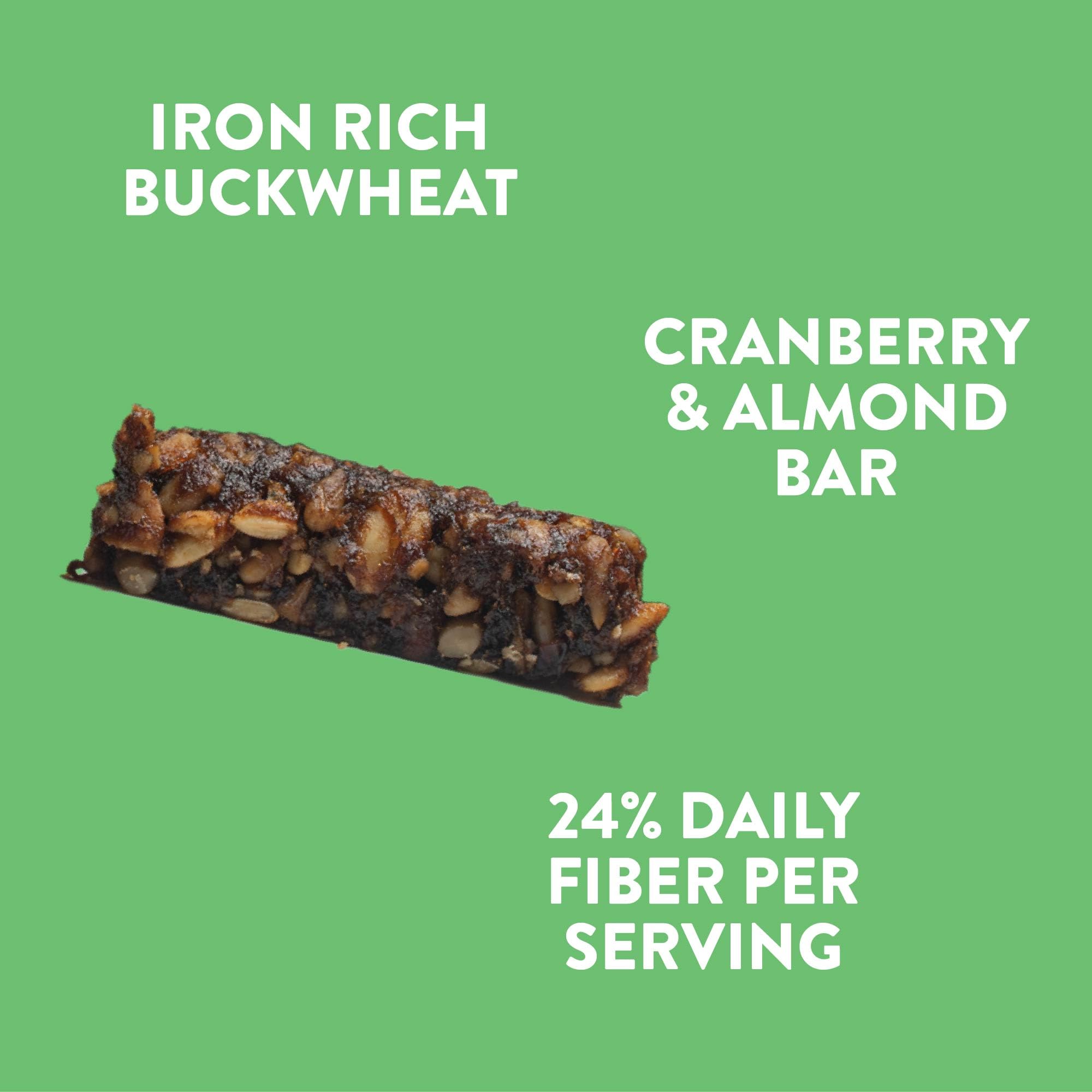 GluteNull Buckwheat Granola Bars, Cranberry-Raisin, Gluten Free, Plant Based, Good Source of Fiber, 8oz