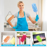 4 Pack 13" to 30" Extendable Feather Duster Kit, Washable Duster Head, Microfiber Duster for Office, Car, Window, Furniture
