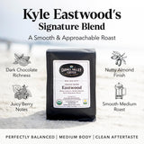 Carmel Valley Coffee Roasting Eastwood Organic Medium Roast Coffee - Whole Bean and Fresh Roasted - Dark Chocolate, Ripe Berry and Toasted Almond
