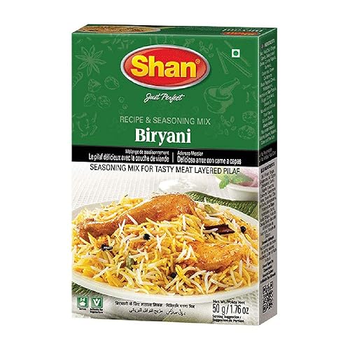 Shan - Biryani Masala Seasoning Mix (50g) - Spice Packets for Spicy Meat Layered Pilaf