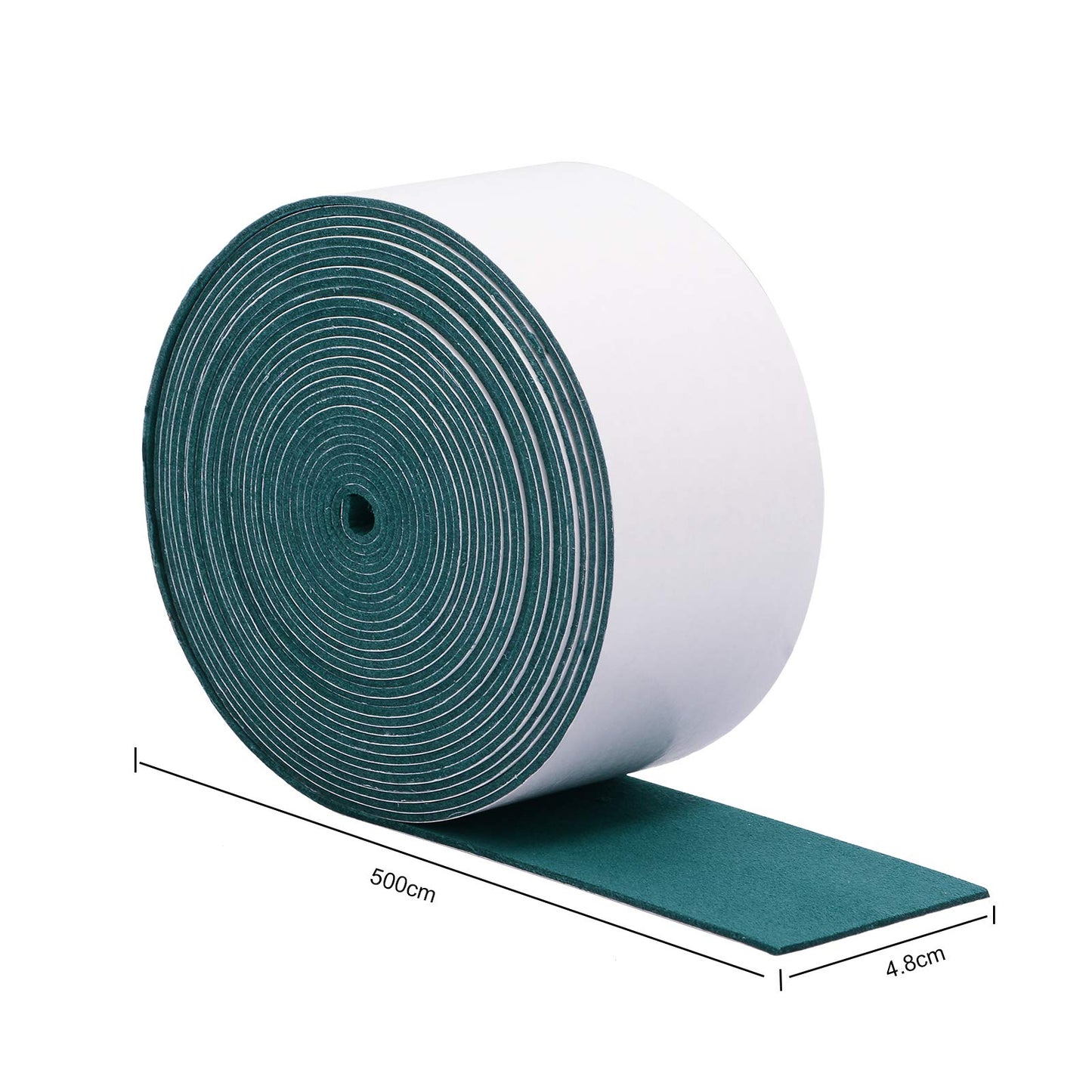 FOSHIO Micro Fiber Felt for Squeegee Edge Wrapping 5 Meters Length - Dark Green Suede Felt to Cover The Edges of Hard Card Squeegees