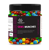 Hungry Harvest Gems Chocolate Buttons 300gm (Chocolate Munchies) Bright Colour Gems_Packing May Vary