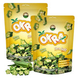 Terraland Okra Crispy Cubes-Sea Salt, Crispy & Crunch, Vegan, No Additives, Idea for Snacking or Pairing with Salad and Cereal 2oz Bag - Pack of 2