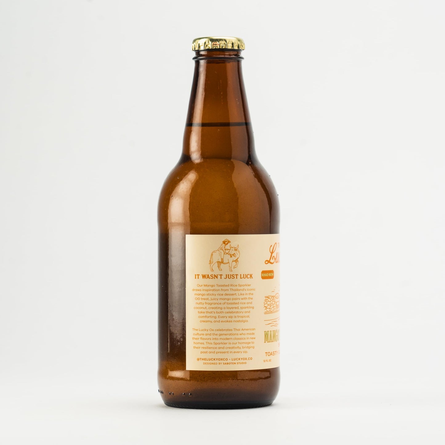 The Lucky Ox, Thai Mango Toasted Rice Sparkler, 12 Fl Oz