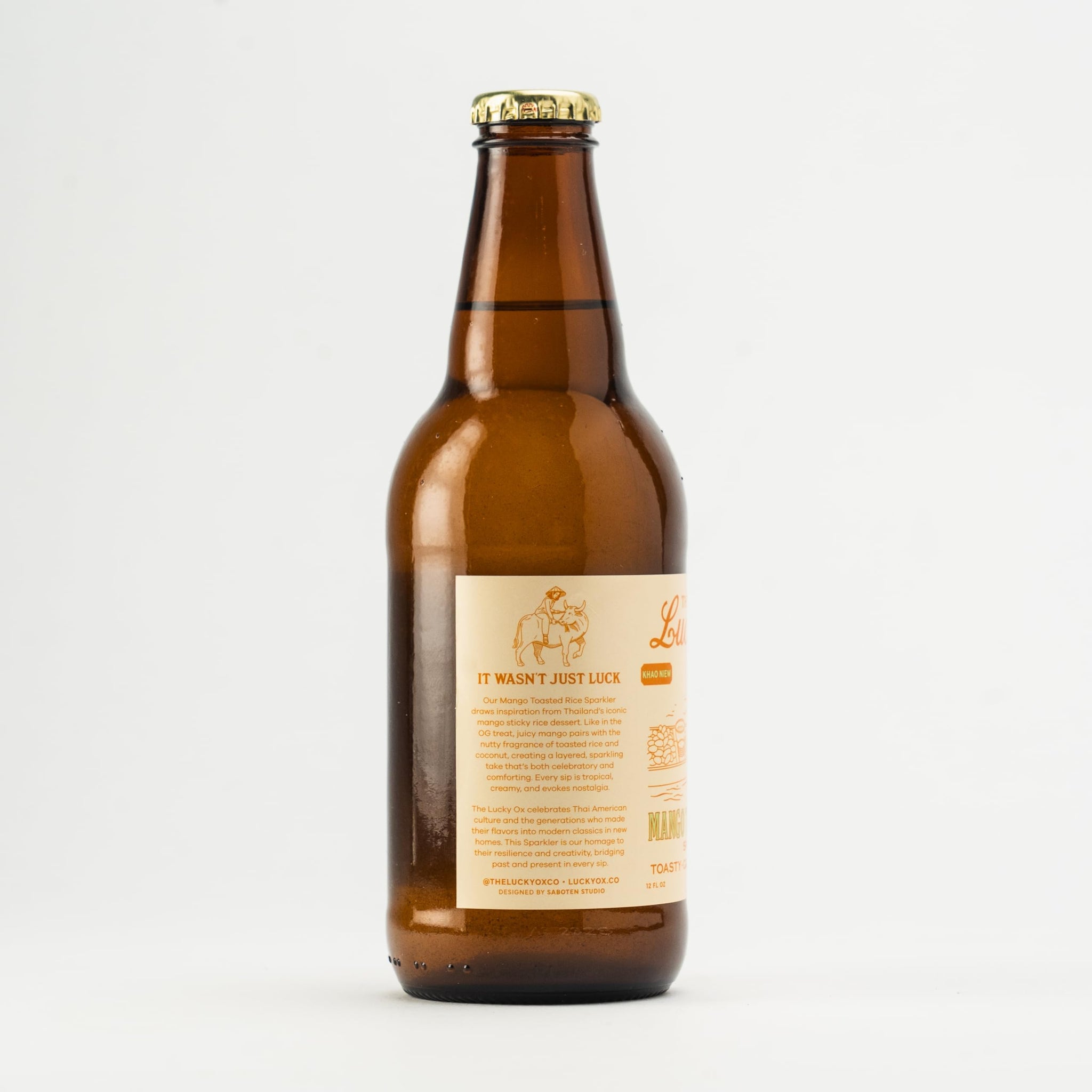 The Lucky Ox, Thai Mango Toasted Rice Sparkler, 12 Fl Oz