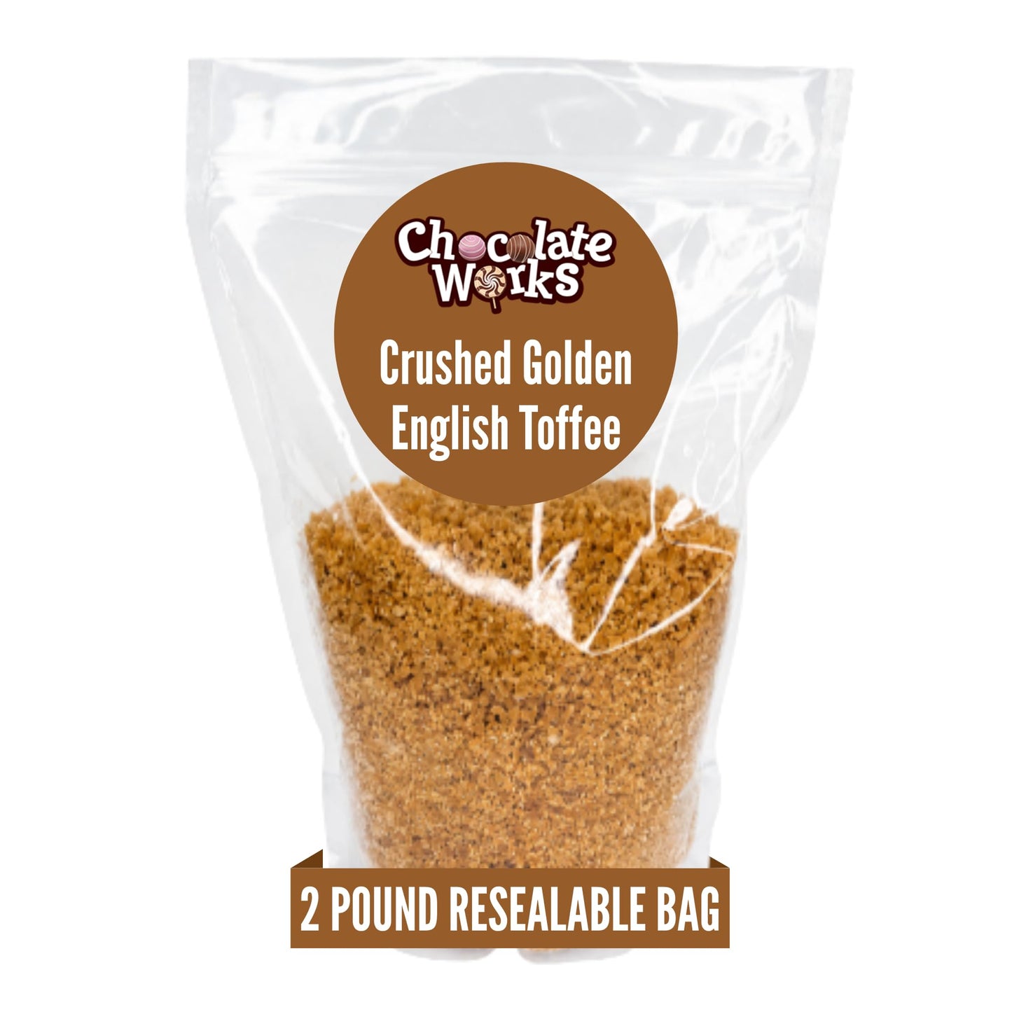 Chocolate Works Golden English Crushed Toffee, 2lb (Pack of 1)