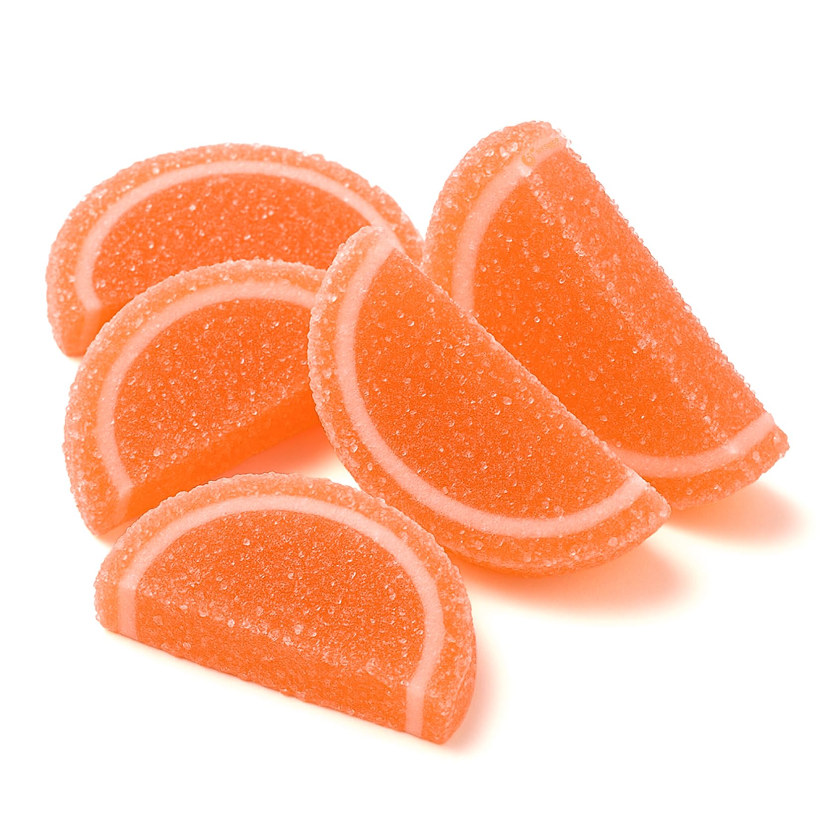 NY Spice Shop Orange Fruit Slices Candy - 8 Ounce Citrus Flavor Chewy Jelly Fruit Slices Candy - Old Fashioned Sliced Orange Fruits Gummies - Gummies