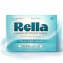 Rella Magical Laundry Detergent Sheets, 120 Loads | Dissolves Fast, Lifts Stains, Gentle on Skin | Heavy Jug Free, Plastic Free, Forever Chemical Free