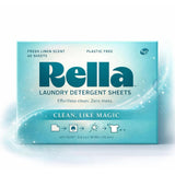 Rella Magical Laundry Detergent Sheets, 120 Loads | Dissolves Fast, Lifts Stains, Gentle on Skin | Heavy Jug Free, Plastic Free, Forever Chemical Free