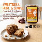 Date Lady Organic Date Paste (2.2 lbs) | 1 Ingredient: 100% Organic Dates | Vegan, Paleo, Gluten Free & Kosher | No Added Sugar | Substitute for Sugar