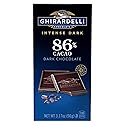 Ghirardelli, Premium Dark 86% Cacao Dark Chocolate Bar, Bold Extra Dark Chocolate with Rich Cocoa Notes, 3.2 Ounce