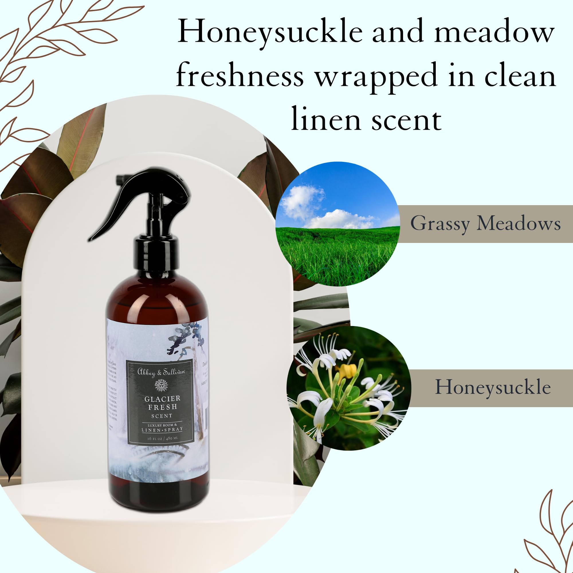Abbey & Sullivan Linen Spray, Glacier Fresh, 16 oz
