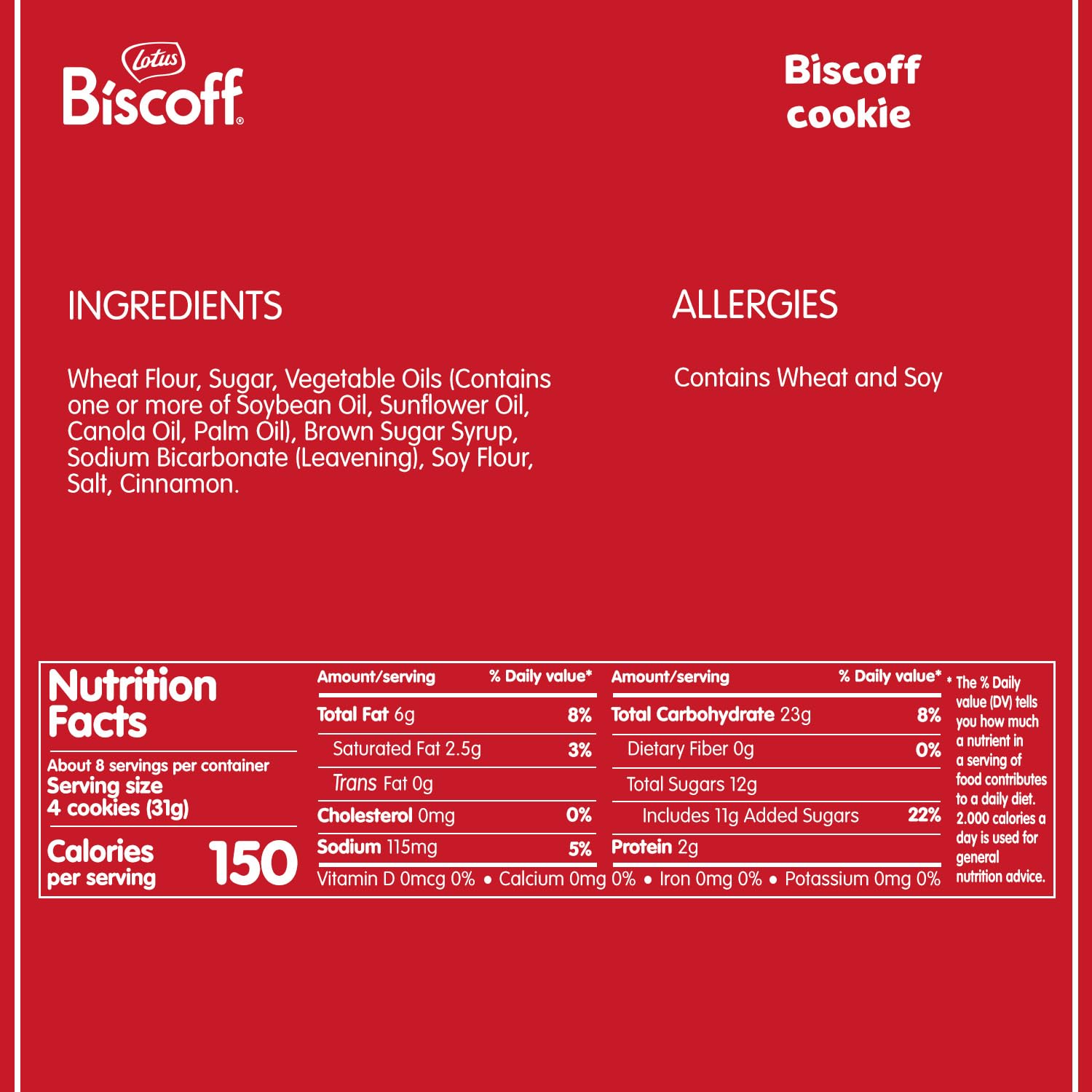 Lotus Biscoff - European Biscuit Cookies - non GMO Project Verified + Vegan - 8.8 Ounce