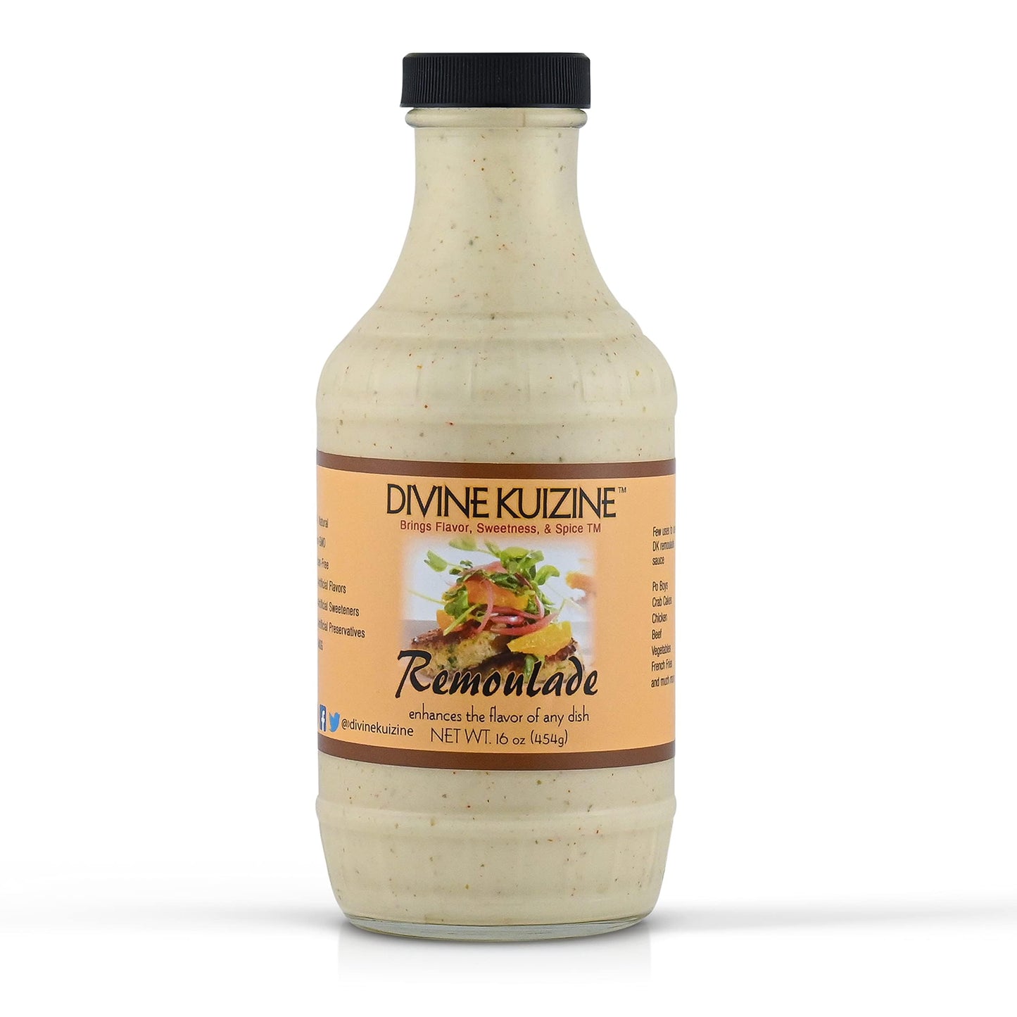 Divine Kuizine Remoulade Sauce | Louisiana-Style Spread & Dip for Seafood | Dressing for Food | Tartar Sauce | Creole-inspired Dip | 2x spicy sauce |