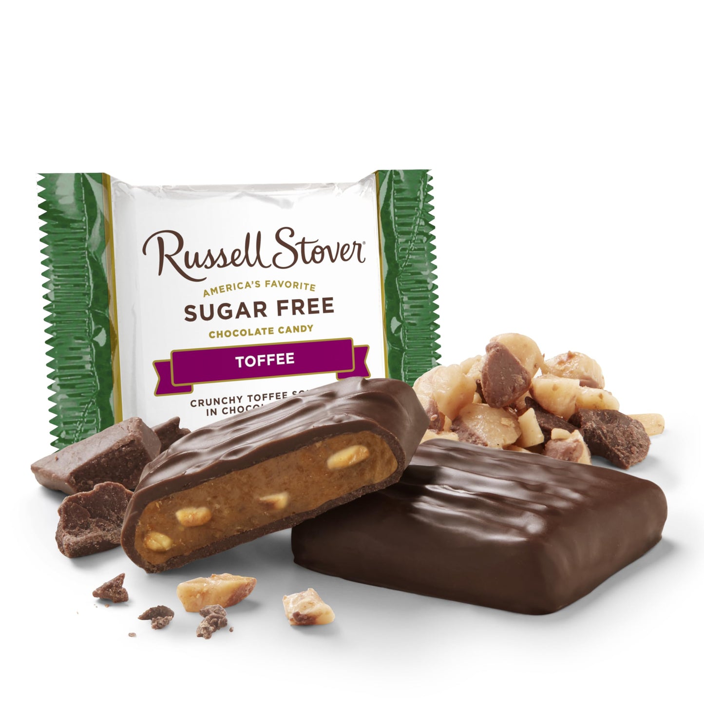RUSSELL STOVER Sugar Free Toffee Square Bag, 24 oz.…