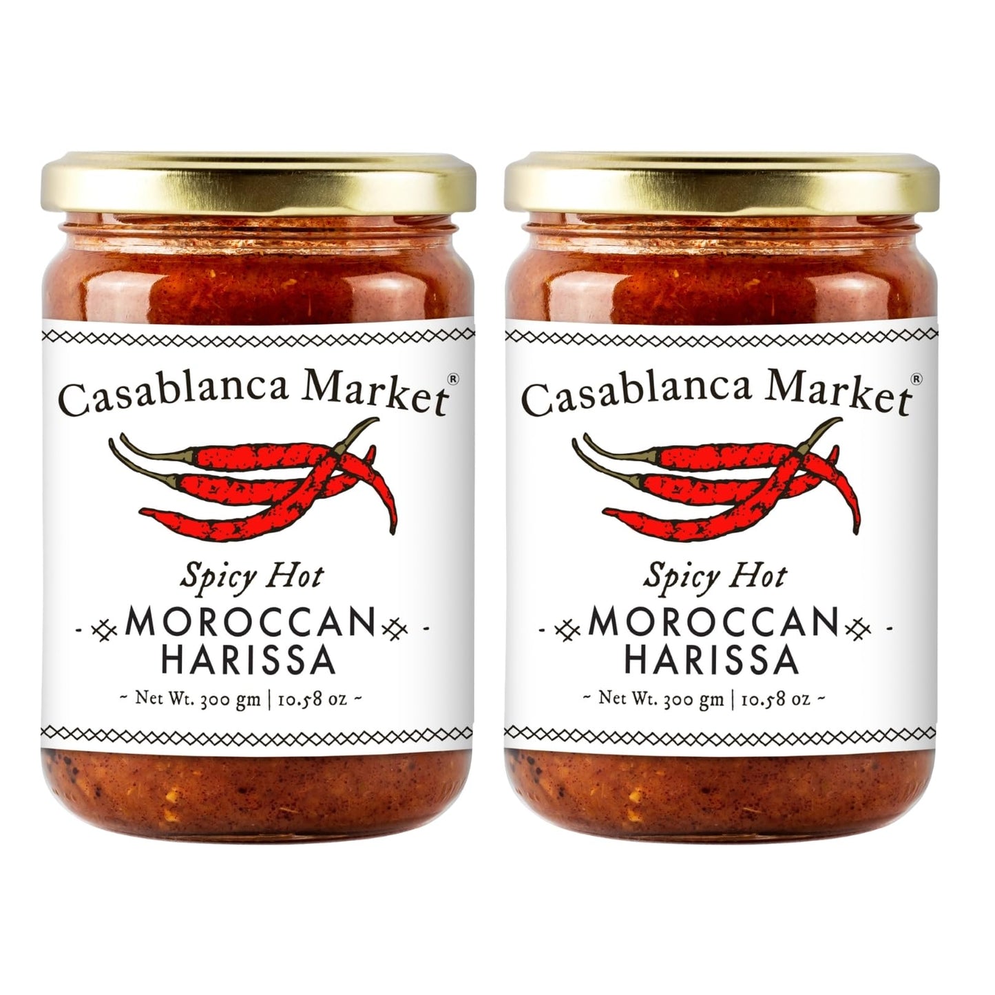 Casablanca Market Harissa Gourmet Hot Sauce -Harissa Sauce - Moroccan North African Spice Best Hot Sauce Gift Harissa Seasoning - Harissa Spice Red