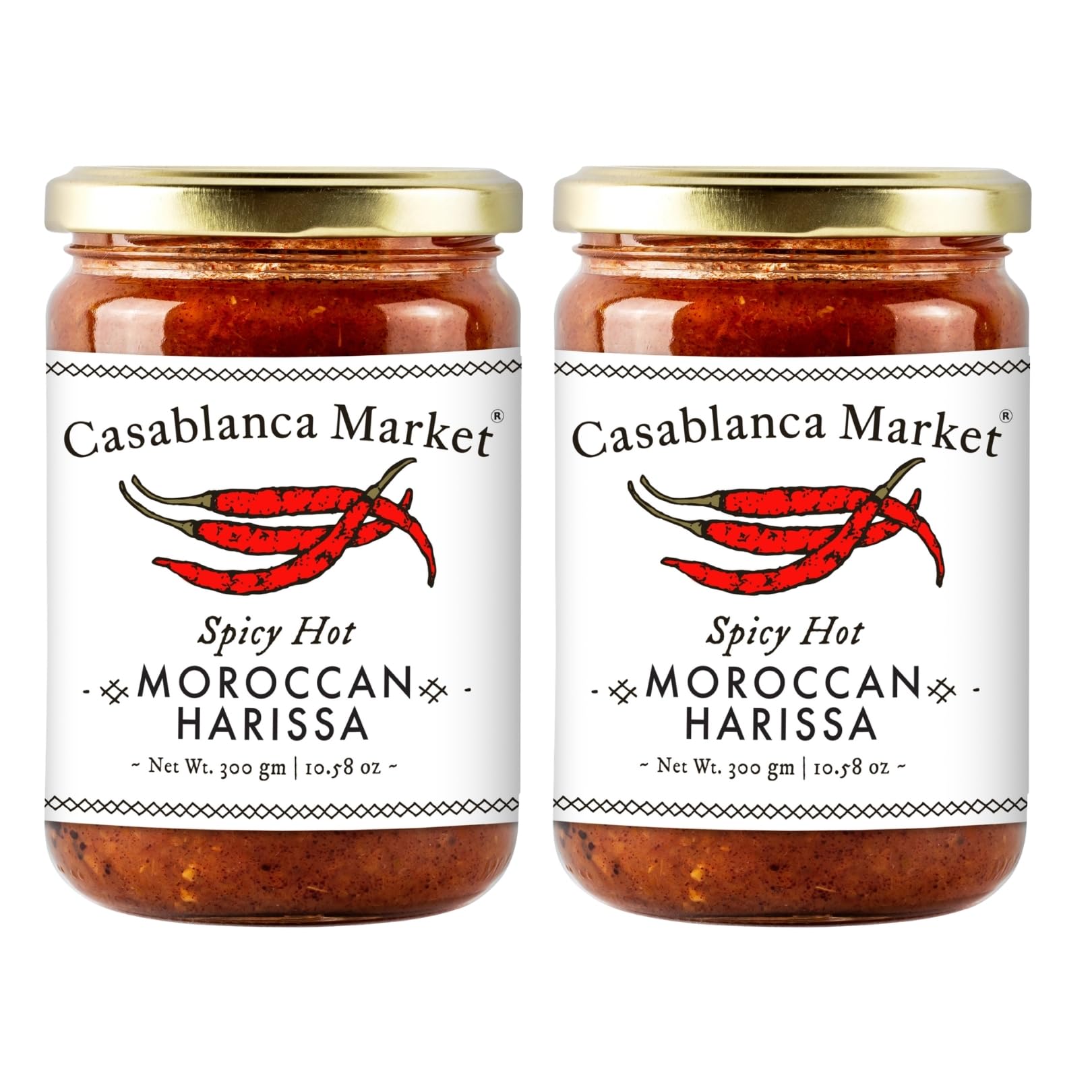 Casablanca Market Harissa Gourmet Hot Sauce -Harissa Sauce - Moroccan North African Spice Best Hot Sauce Gift Harissa Seasoning - Harissa Spice Red