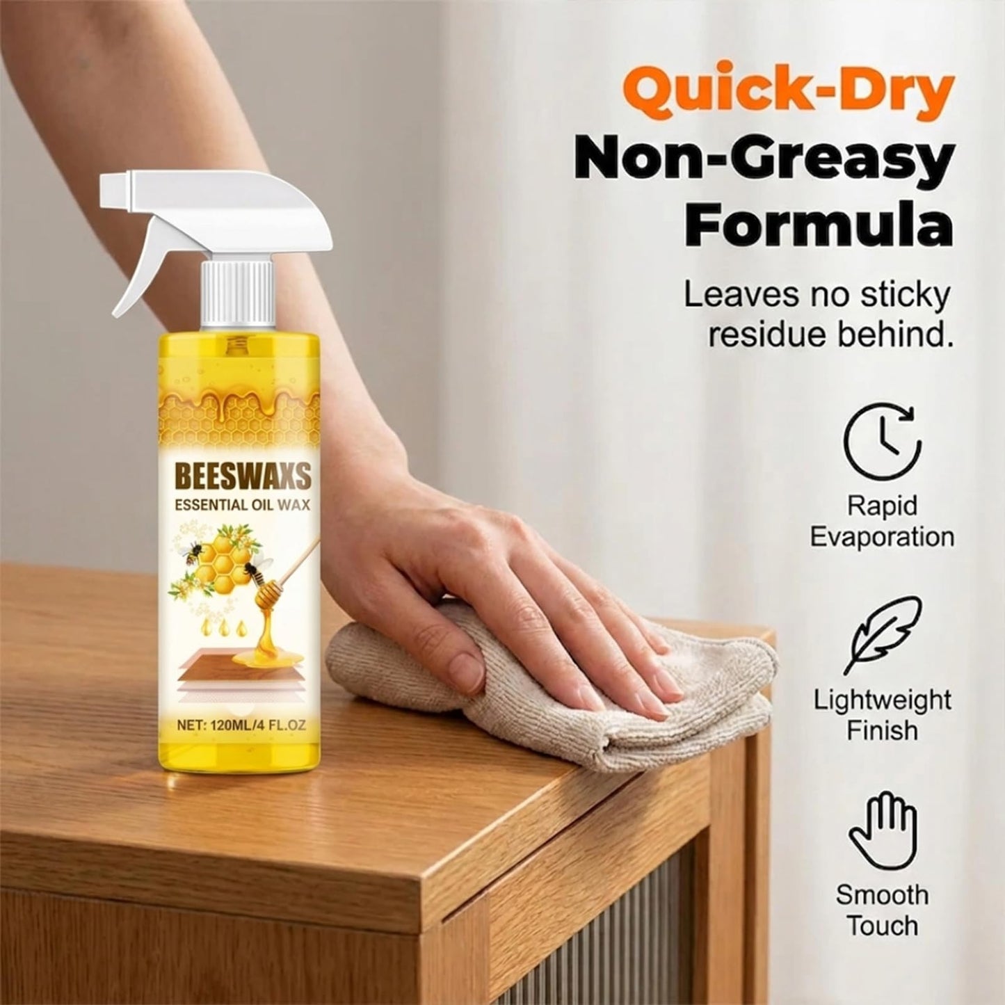 FKMEE Sanvixero Advanced Floor Restorer, ScratchErase Beeswax Floor Spray, Restores Shine & Removes Scratches Surface Cleaning (1)