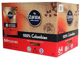 Zavida 64 Piece Coffee Pouches, 100% Colombian, 8 Pound