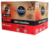 Zavida 64 Piece Coffee Pouches, 100% Colombian, 8 Pound