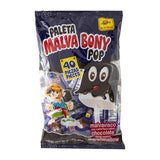DeLaRosa Paleta Malva Bony Pop 40 Count Bulk Bag (1.05 LB) Chocolate Covered Marshmallow Lollipops | Soft & Chewy Mexican Candy Pops | Individually