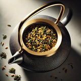 One With Tea Organic Japanese Genmaicha with Matcha Green Tea Loose Leaf - Premium Whole Leaf Sencha with Roasted Brown Rice & Matcha, USDA Organic