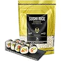 Soeos Sushi Rice, Medium Grain Rice, Sticky Rice for Sushi Rolls and Japanese Food, 2 Pound (32 Ounce)