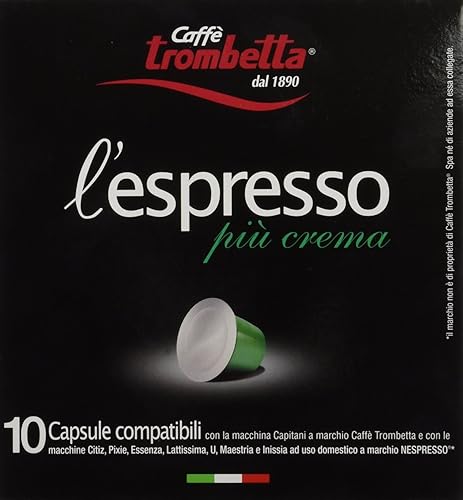 Trombetta l'espresso Piu Crema, (Pack of 8)